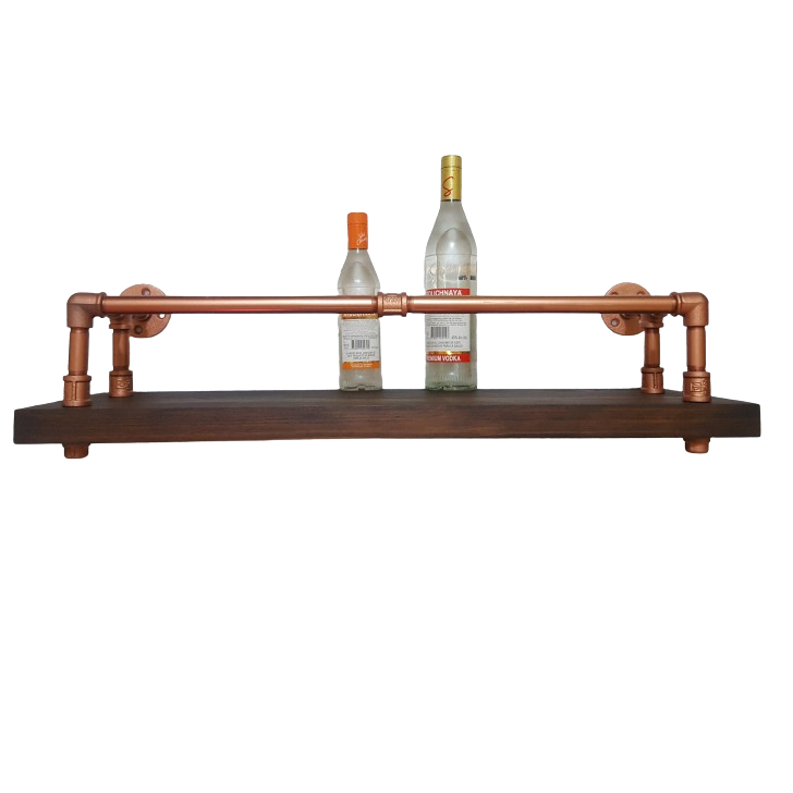 Repisa Para Bar 25x95 Cm, Con Tablon. Vintage Industrial