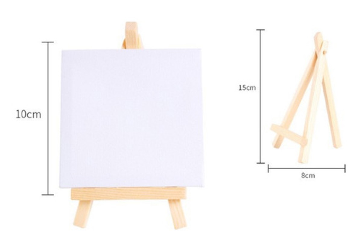 Mini Lienzo Para Pintar Con Pinturas Y Pinceles 31 Pz blanco
