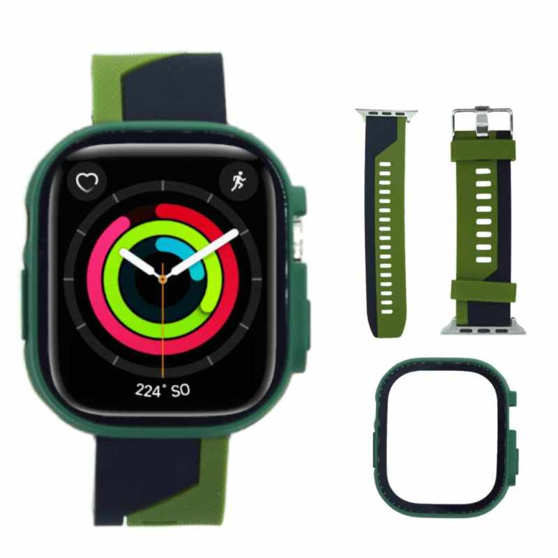 Correa Apple Watch Series Extensible Correa Case Combo Verde 49Mm