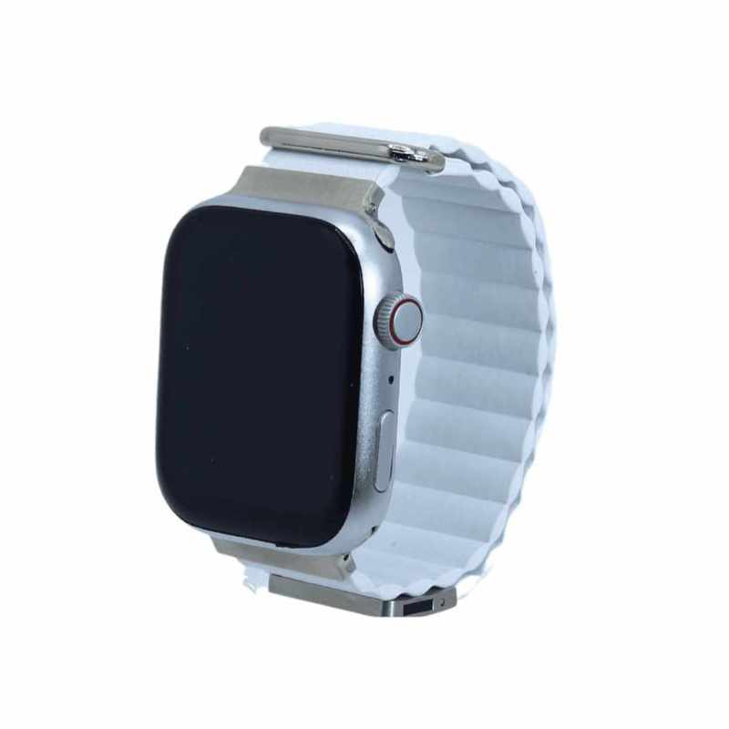 Correa Metal-Fashion Correa Blanco 42, 44, 45mm Apple Watch Extensible