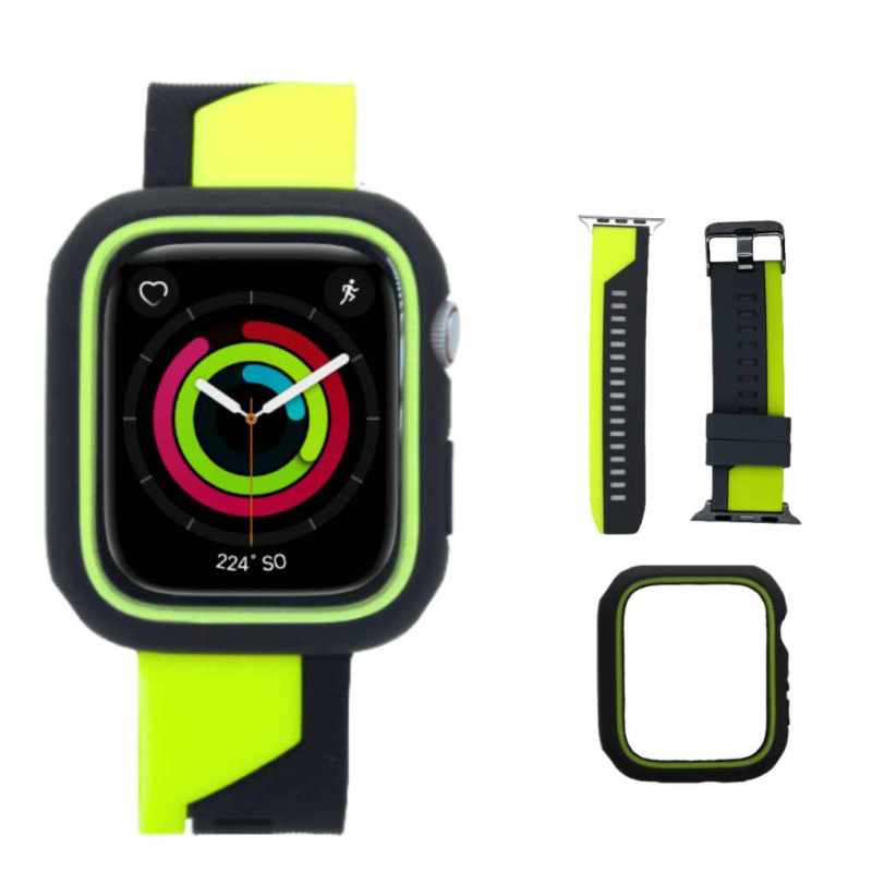 Correa + Case Combo 3 Amarillo 42, 44, 45mm Apple Watch Extensible