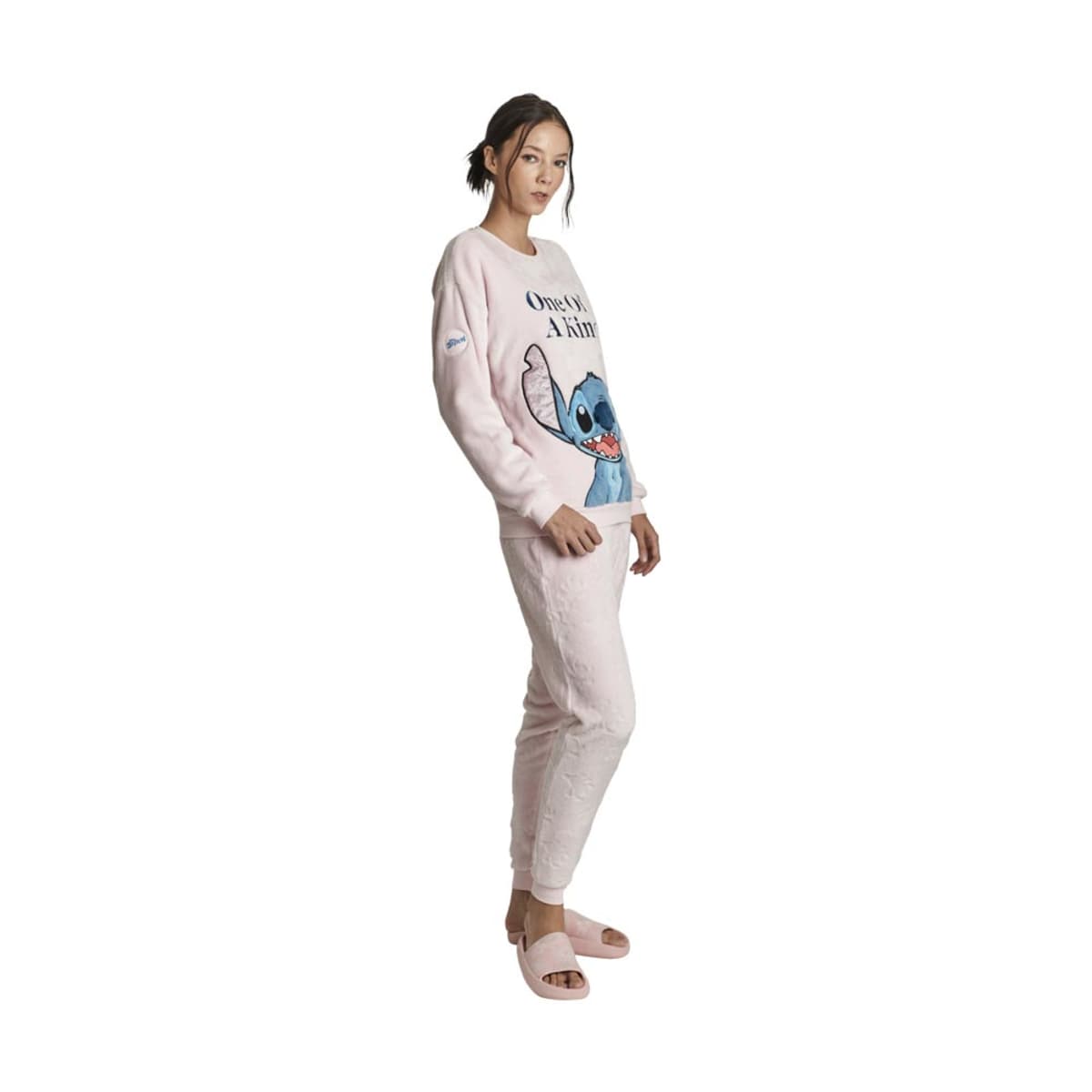Pijama de 2 piezas para mujer, color rosa, de Disney, con Stitch, mod. 1092059