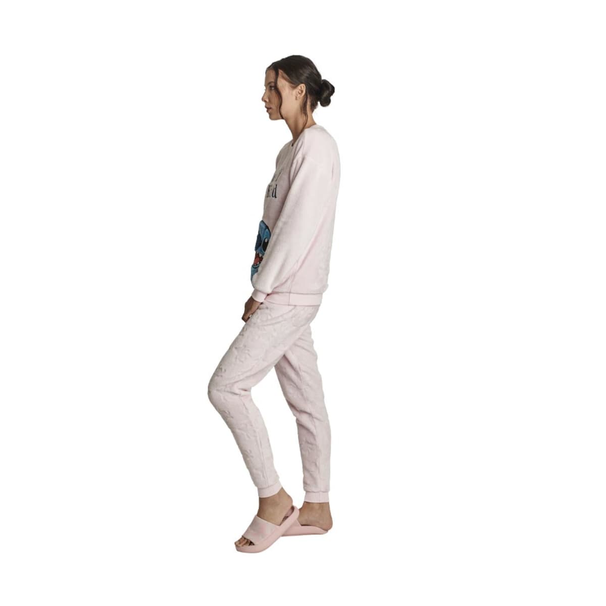 Pijama de 2 piezas para mujer, color rosa, de Disney, con Stitch, mod. 1092059