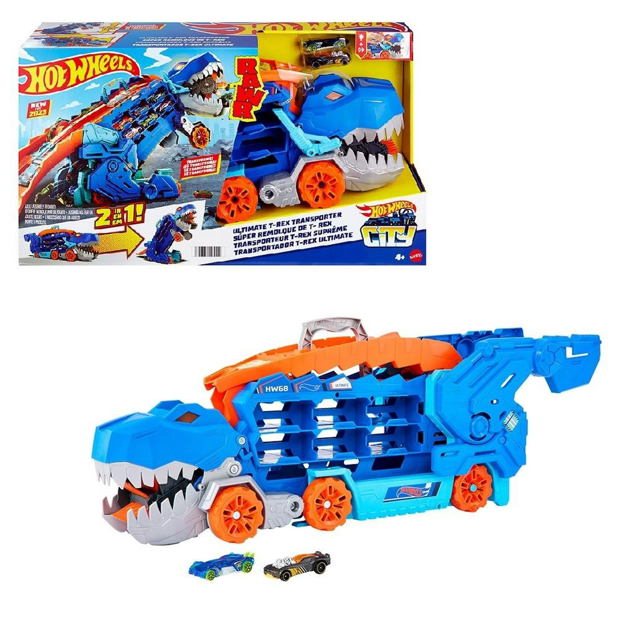 Hot Wheels City Súper Remolque de T-Rex