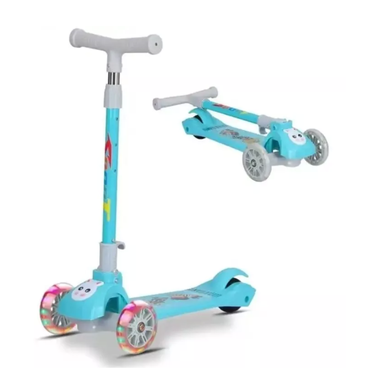Patinete para niños, scooter de 3 ruedas para niños pequeños, mini scooter  para niños con ruedas iluminadas, inclinación para conducir, 3 alturas