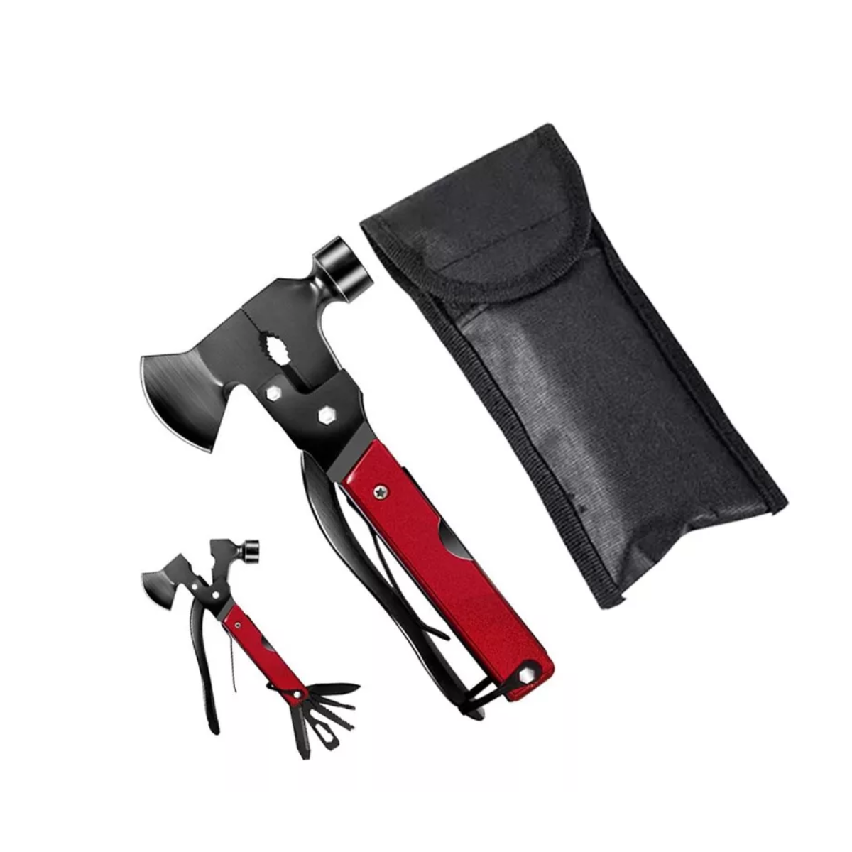 Multiherramienta Portatil Martillo Y Hacha 14 En 1 Con Funda
