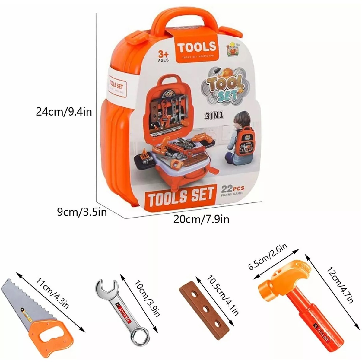 Herramienta Juguetes Mochila De Juegos Para Niños 22 Piezas
