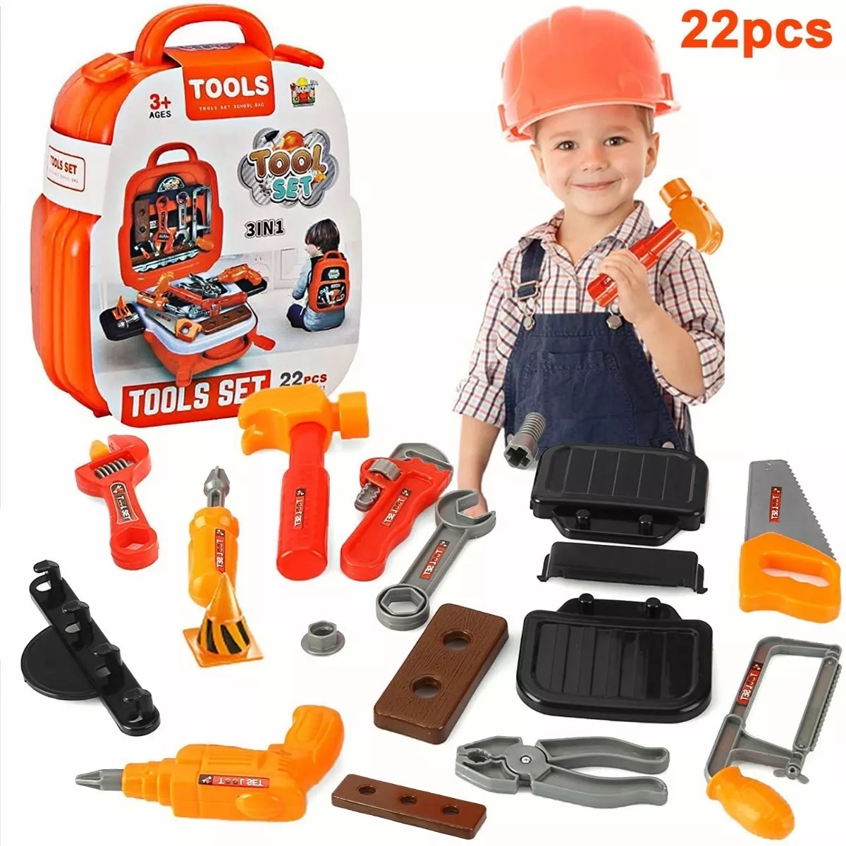 Herramienta Juguetes Mochila De Juegos Para Niños 22 Piezas