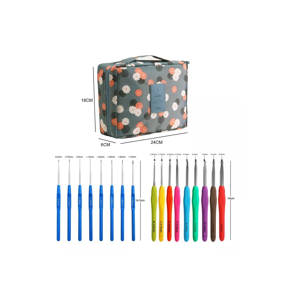 Kit Herramientas Para Tejer Al Crochet, 67 Pieza Ganchillos 