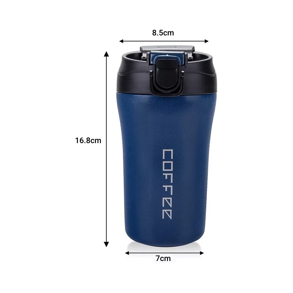 Termo Café Portátil Vaso Térmico De Acero Inoxidable 400ml Azul