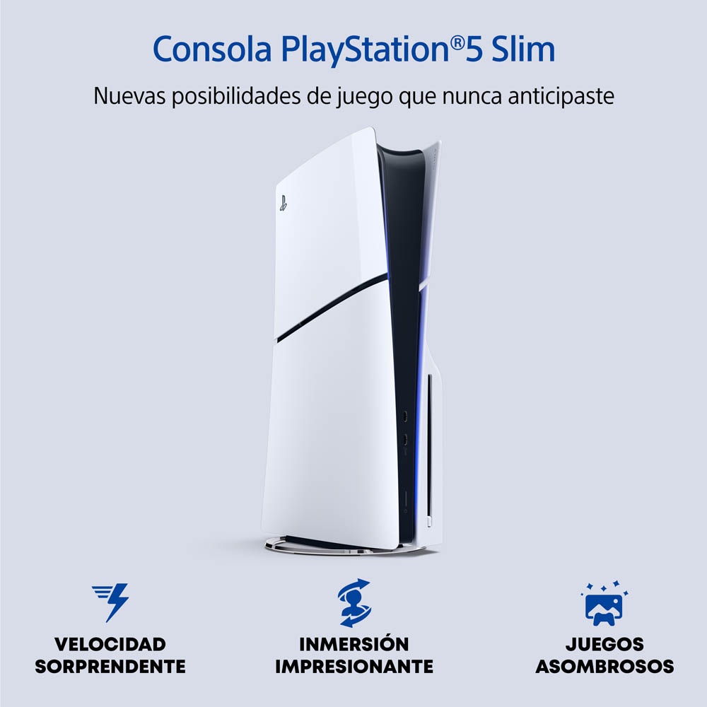 Consola Playstation 5 Slim Edición Estándar Versión Nacional 1 Año de Garantía