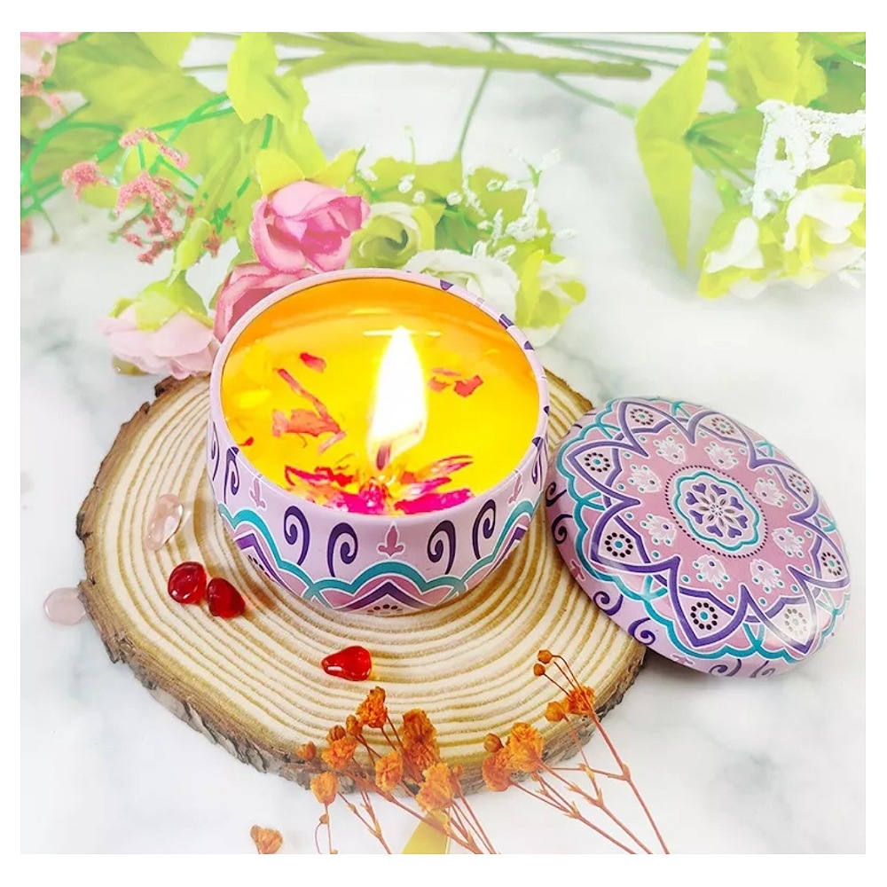 4 Velas De Aromaterapia Cera Soja Vela Aromáticas