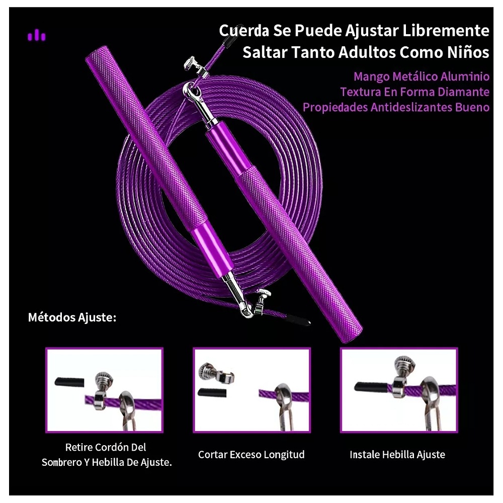 360 Cuerda Para Saltar Ajustable Crossfit Ultra Rapida 3m