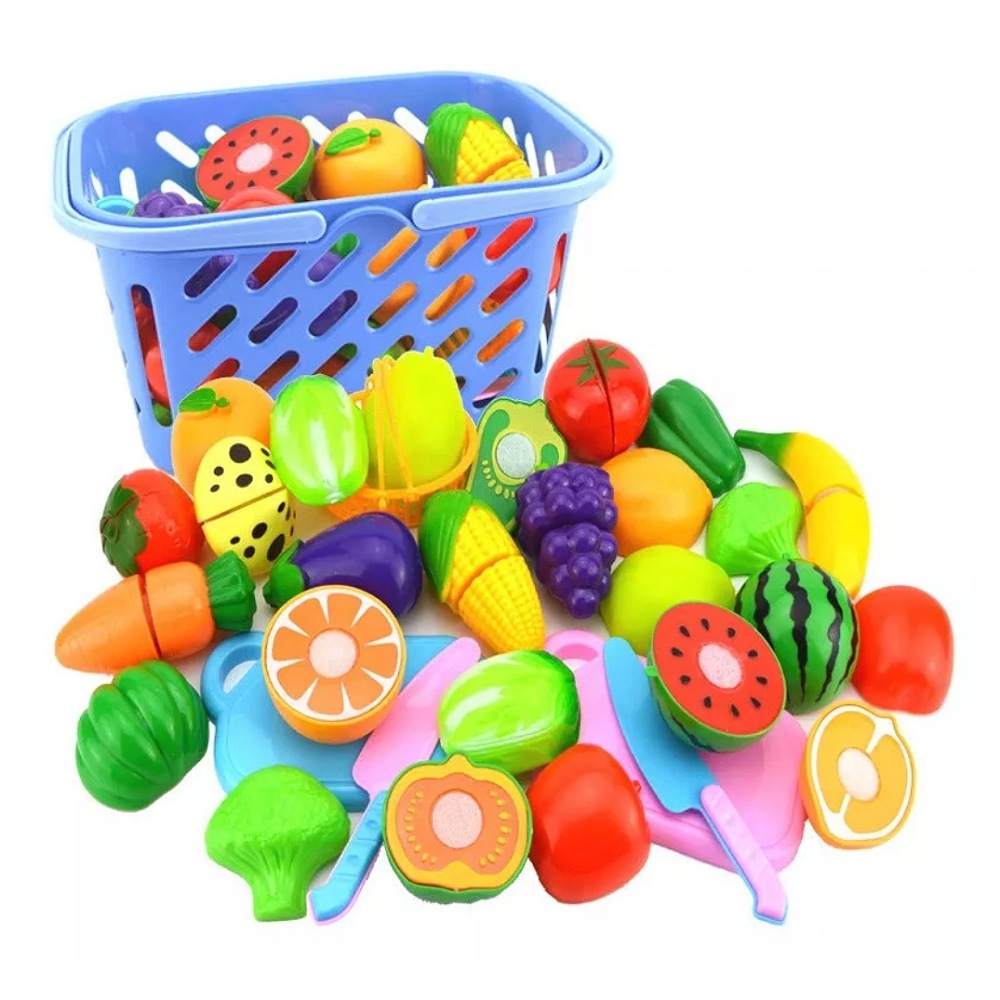 Set 23 Juguetes De Cocina Para Niños Corta Frutas Verduras