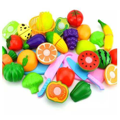 Set 23 Juguetes De Cocina Para Niños Corta Frutas Verduras