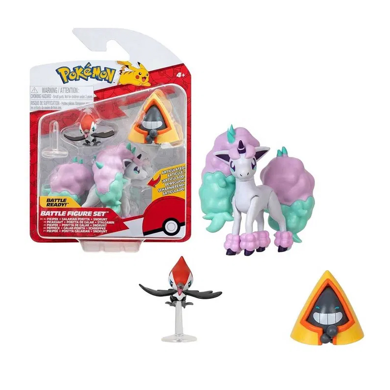 Pokemon Pikipek + Ponyta de Galar + Snorunt