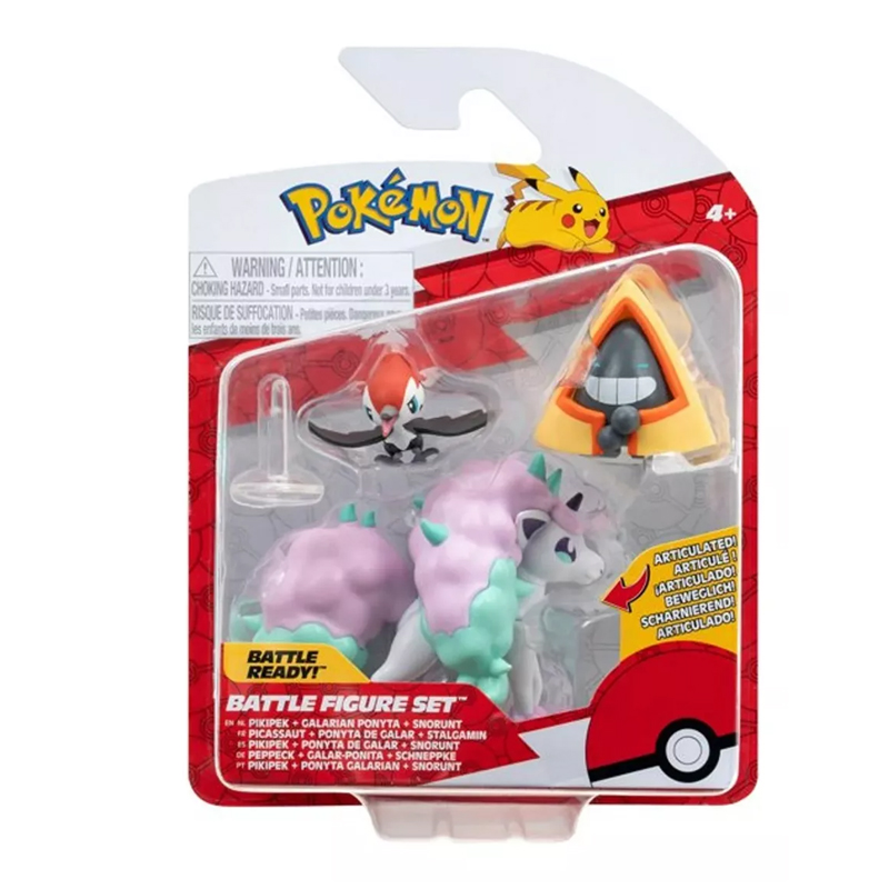 Pokemon Pikipek + Ponyta de Galar + Snorunt
