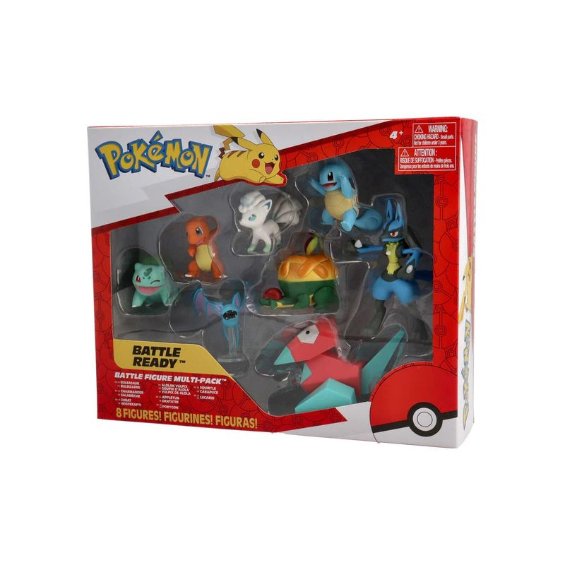 Pokemon Bulbasaur + Vulpix Alolan + Squirtle + Lucario set8pz