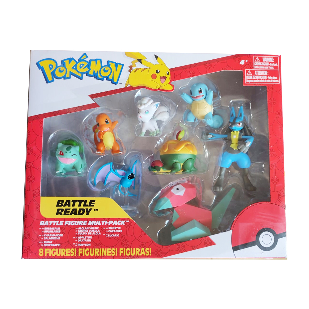 Pokemon Bulbasaur + Vulpix Alolan + Squirtle + Lucario set8pz