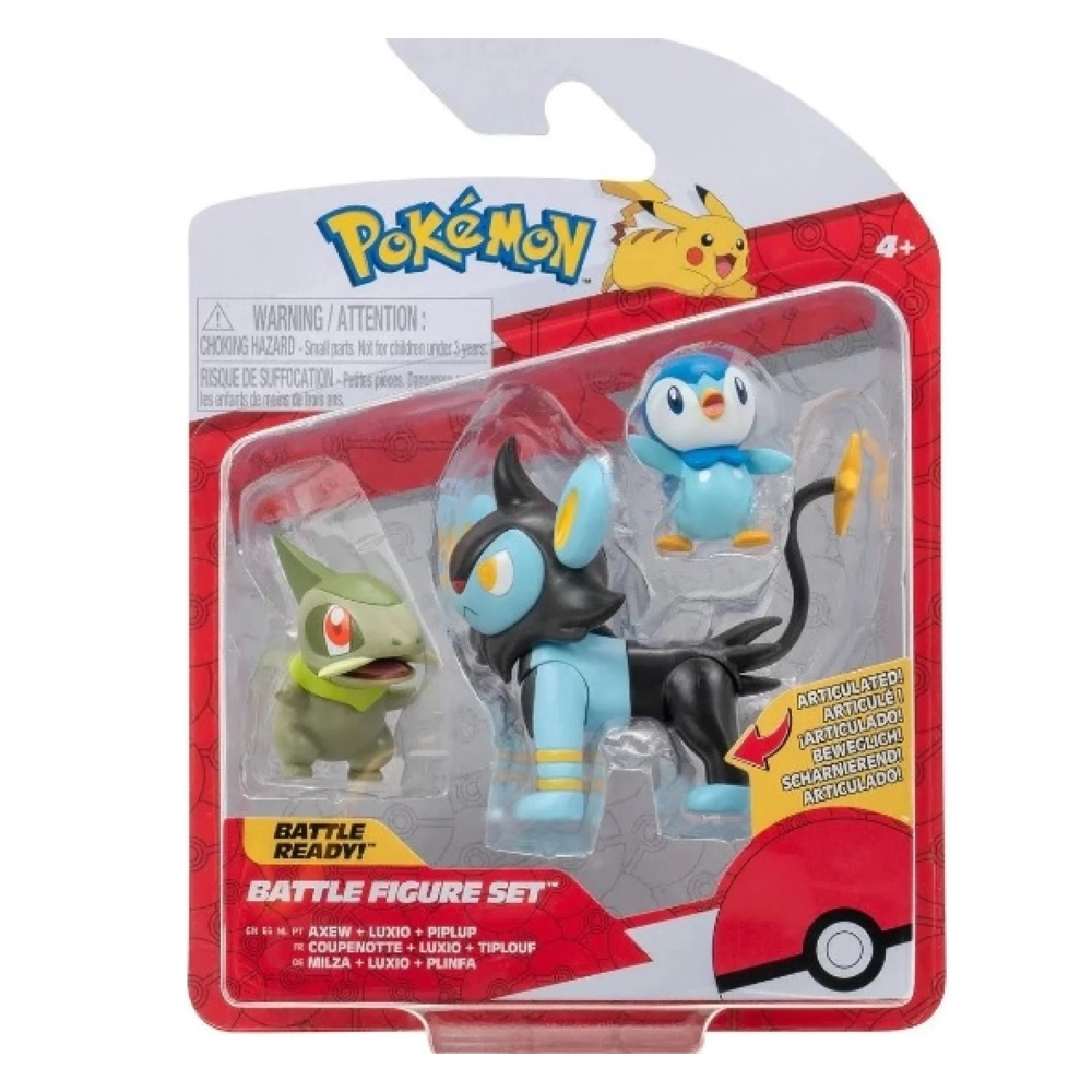 Pokemon Axew + Luxio + Piplup