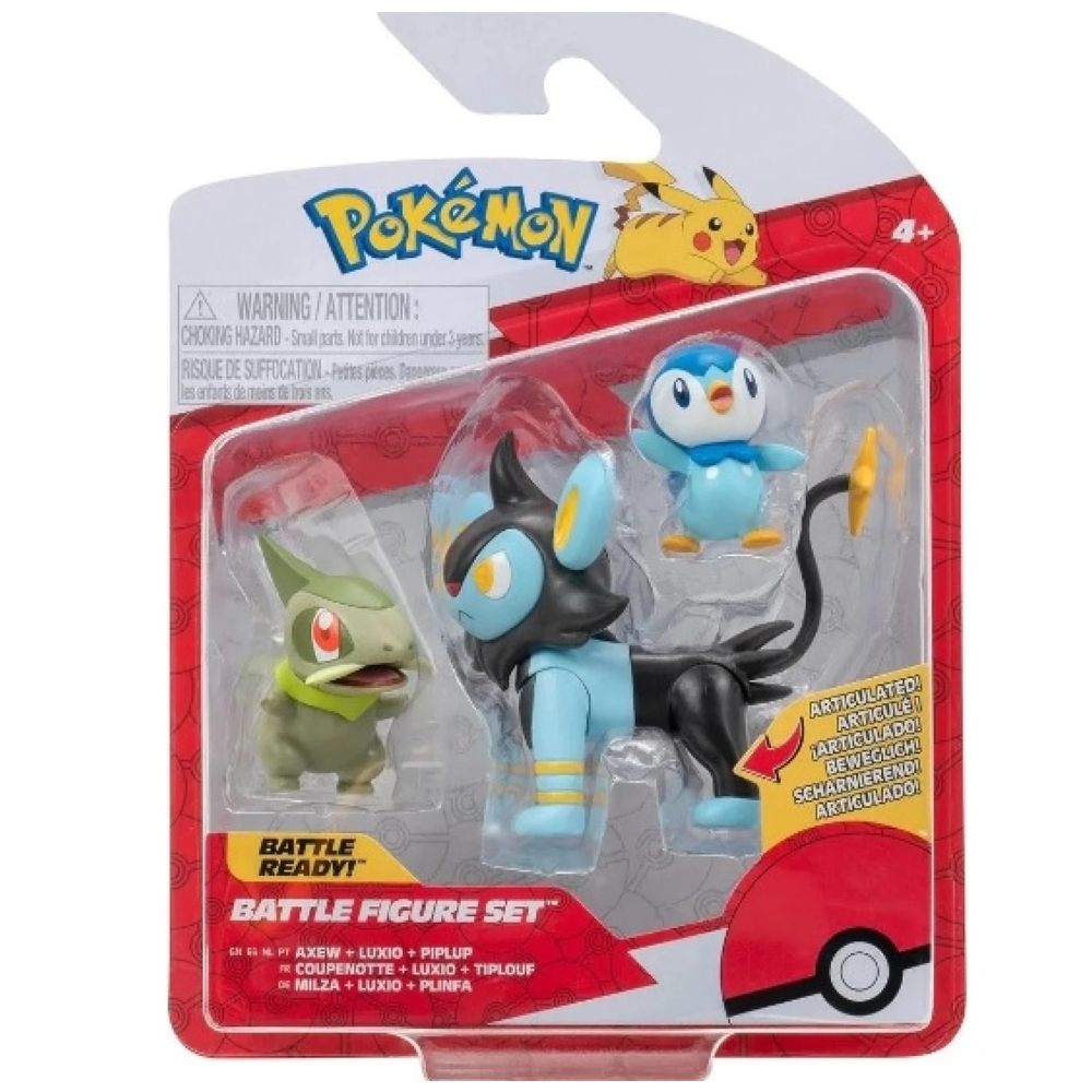 Pokemon Axew + Luxio + Piplup