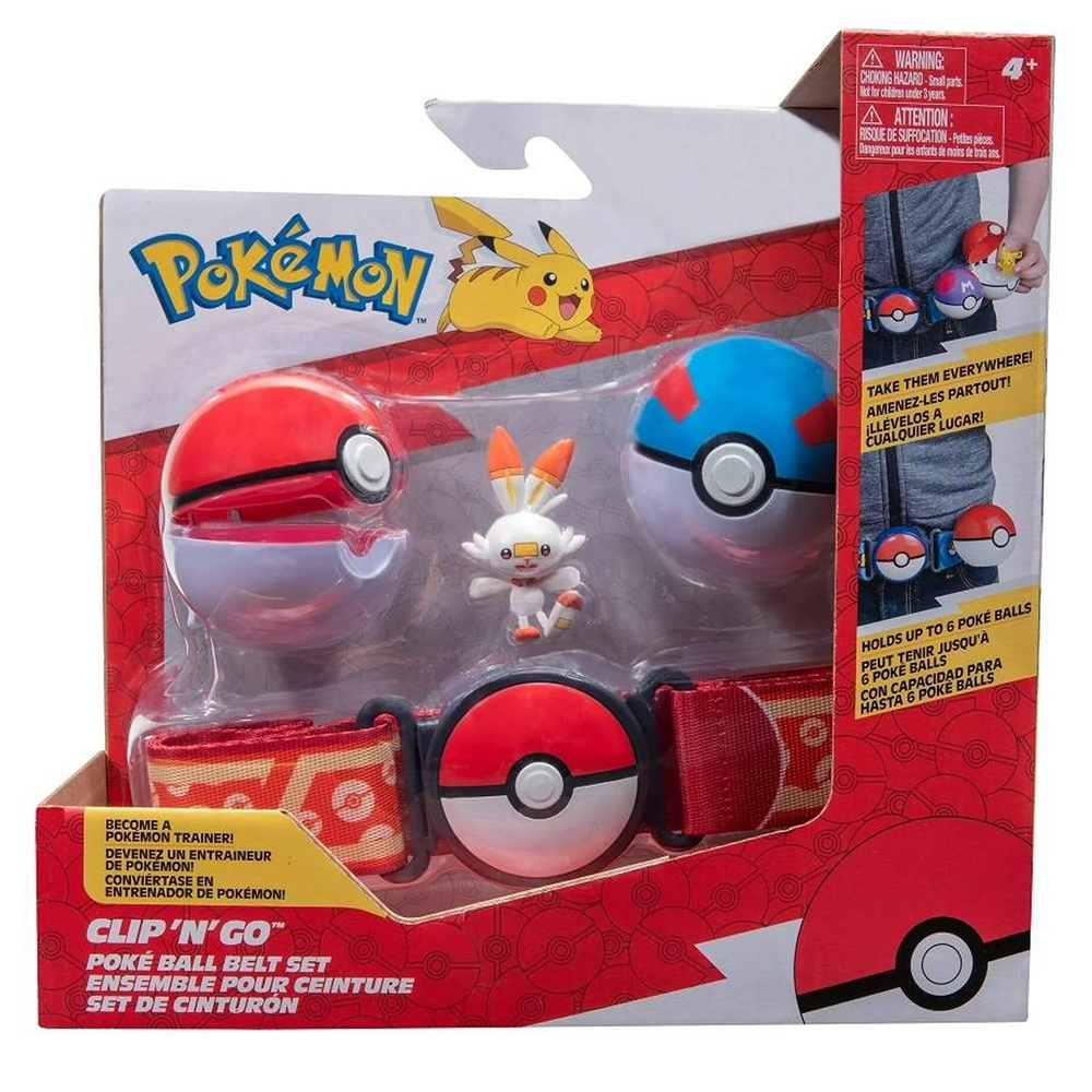 Pokemon Clip N Go Scorbunny Set cinturon + Pokeball