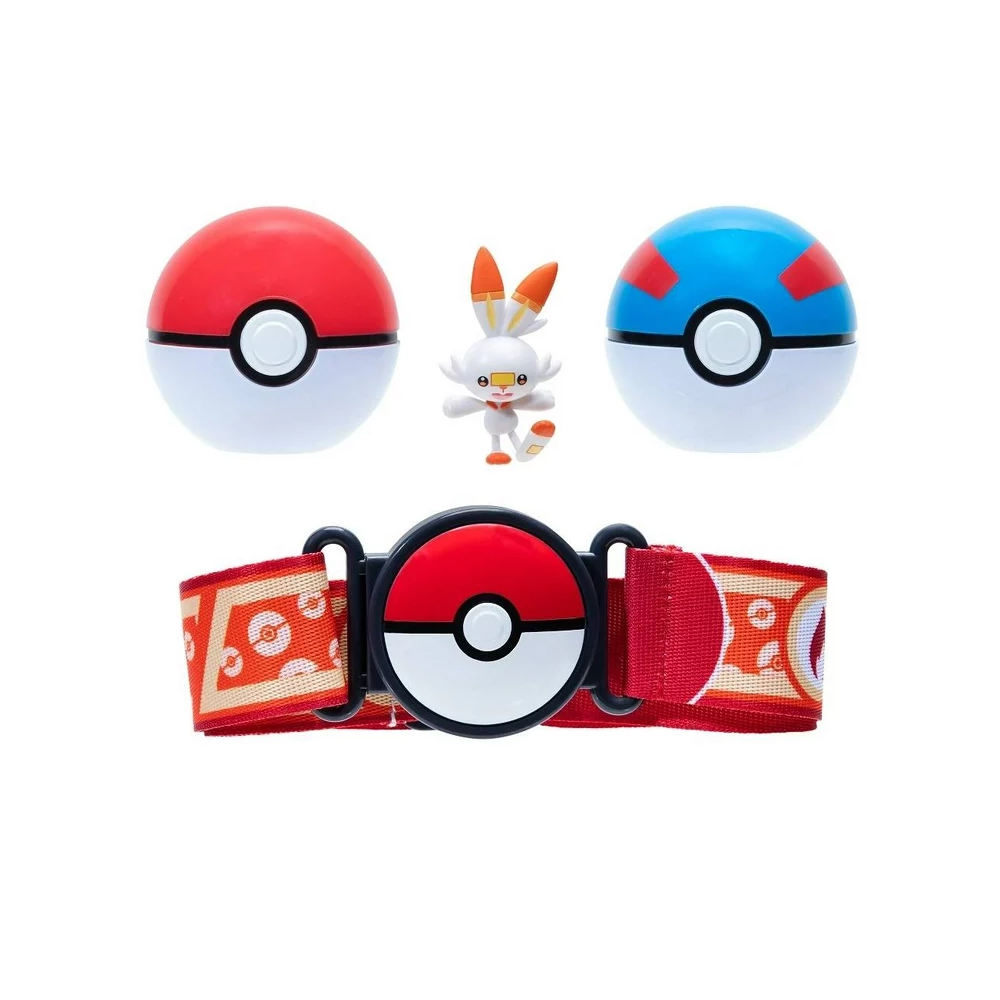 Pokemon Clip N Go Scorbunny Set cinturon + Pokeball