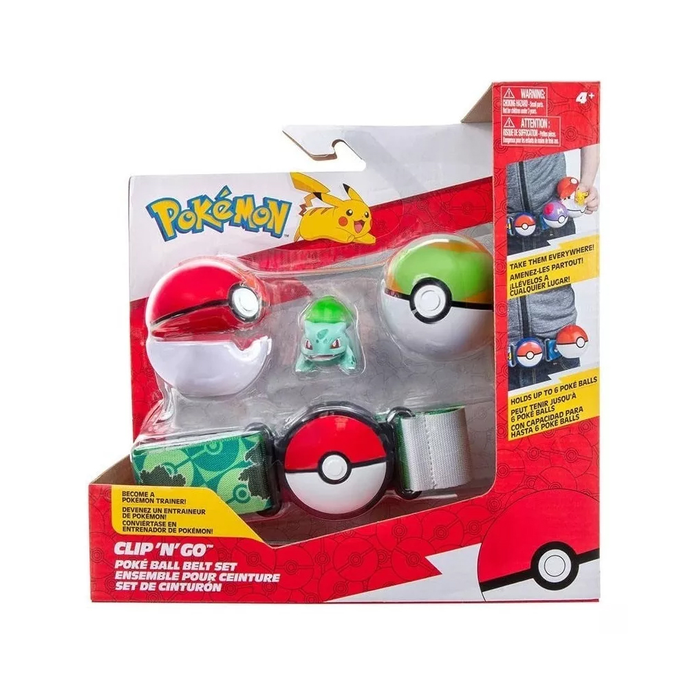 Pokemon Clip N Go Bulbasaur Set cinturon + Pokeball.