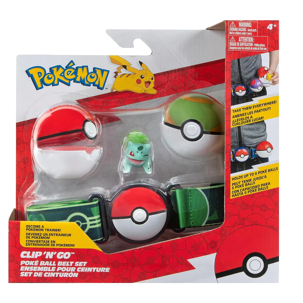 Pokemon Clip N Go Bulbasaur Set cinturon + Pokeball.