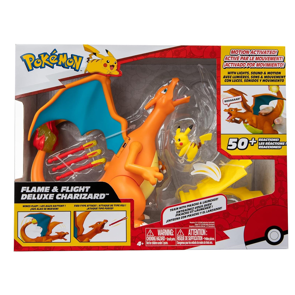 Pokemon Charizar + Pikachu  Delux Flame Flight