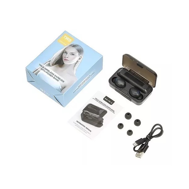 Audífonos in-ear gamer inalámbricos TWS F9-5 BTH-F9-5 blanco con luz LED