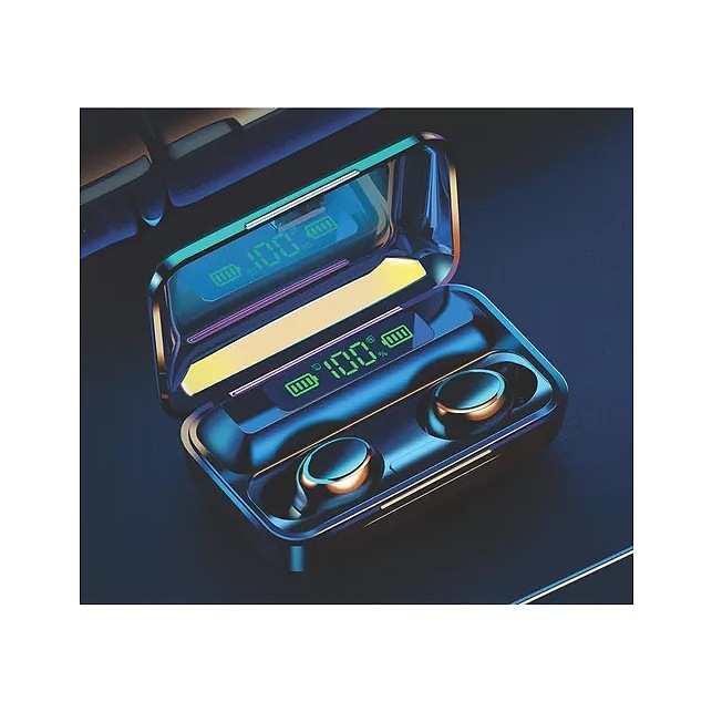 Audífonos in-ear gamer inalámbricos TWS F9-5 BTH-F9-5 blanco con luz LED
