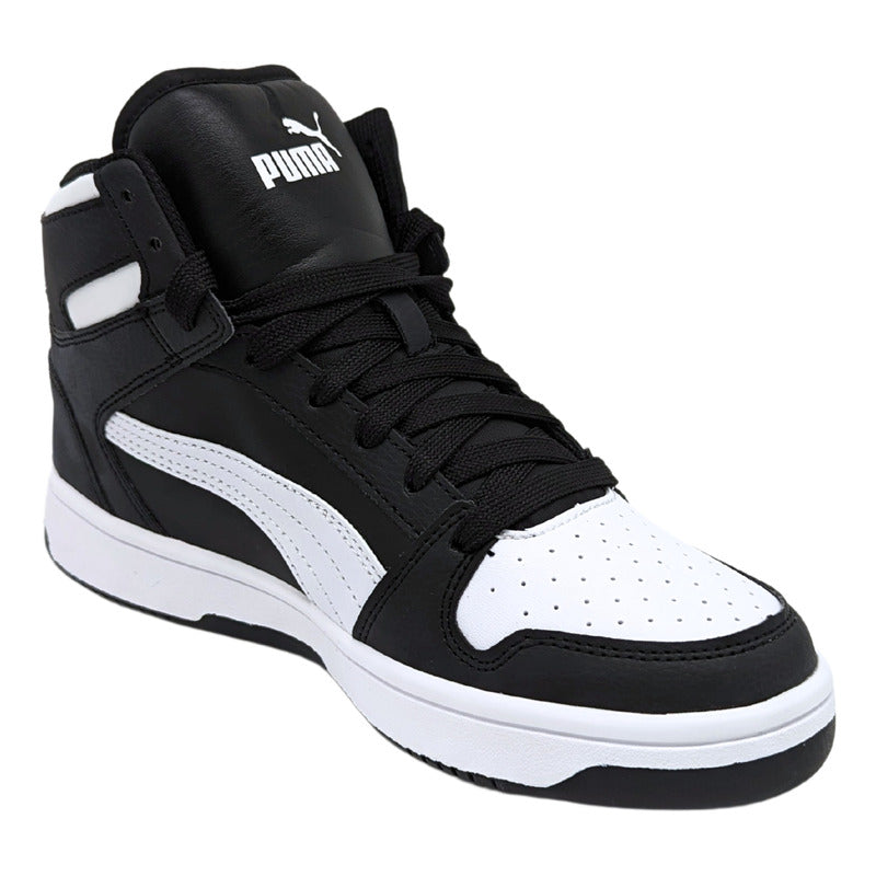 Tenis Puma Rebound Layup Sl Jr Blanco-ngo 370486 01 Juvenil 