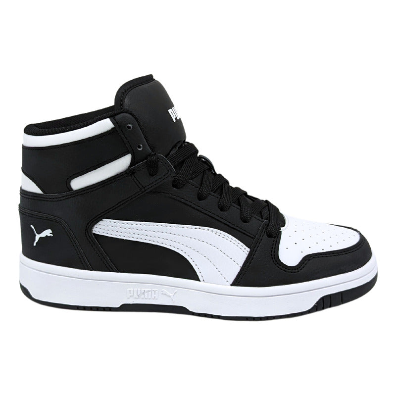 Tenis Puma Rebound Layup Sl Jr Blanco-ngo 370486 01 Juvenil 
