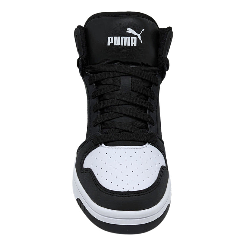Tenis Puma Rebound Layup Sl Jr Blanco-ngo 370486 01 Juvenil 