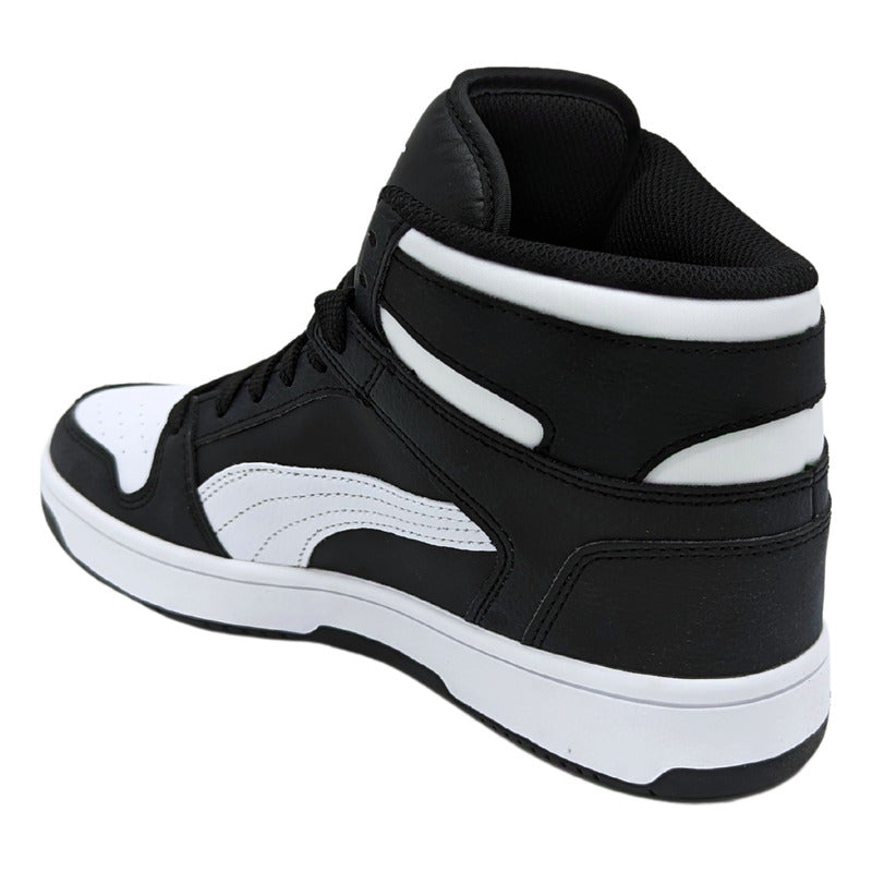 Tenis Puma Rebound Layup Sl Jr Blanco-ngo 370486 01 Juvenil 