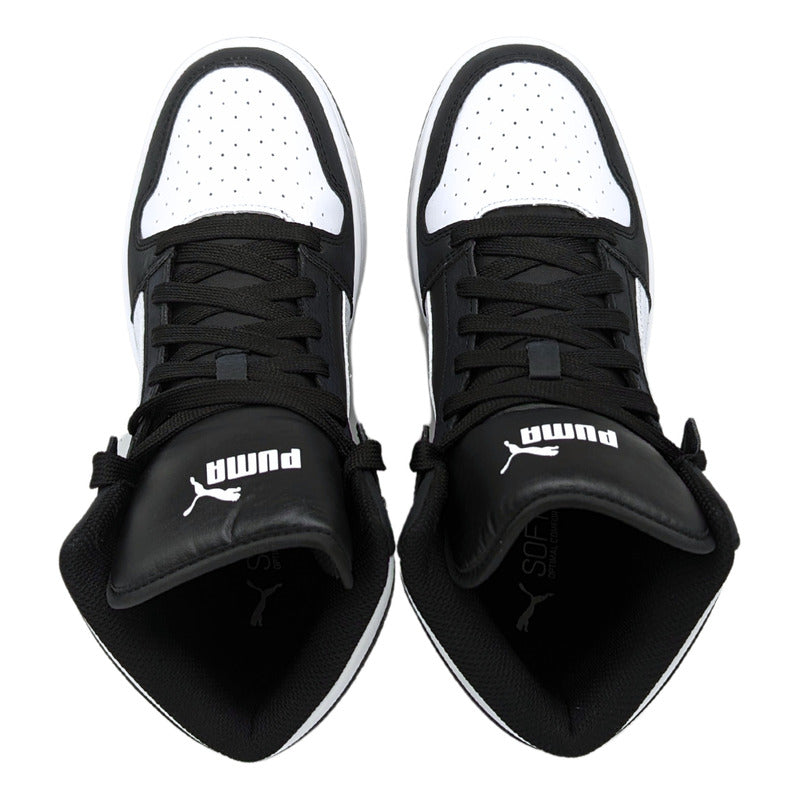 Tenis Puma Rebound Layup Sl Jr Blanco-ngo 370486 01 Juvenil 