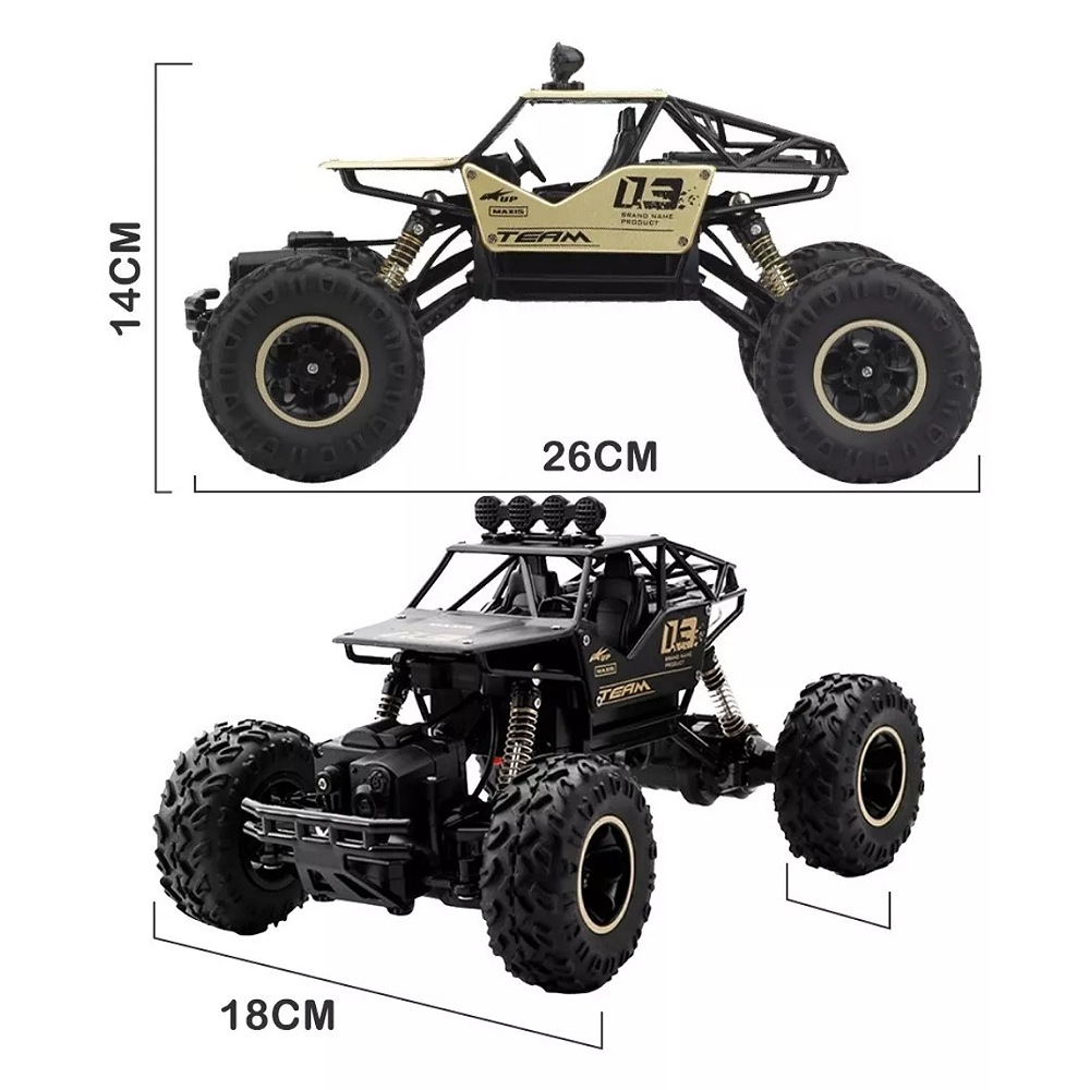 Juguete Carros Control Remoto Escalada 4x4 29cm + 2 Baterías
