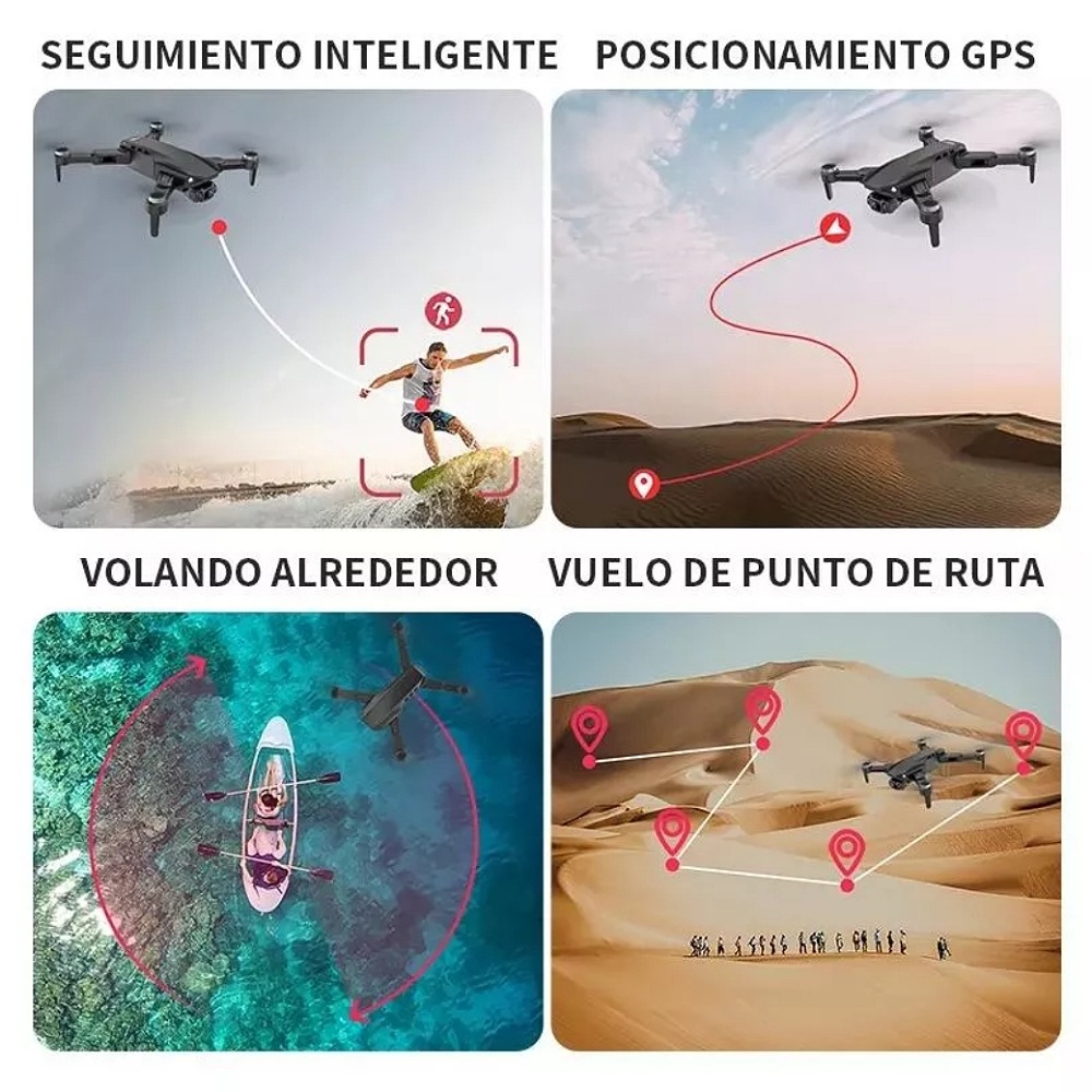 Mini drone Axnen L900 PRO SE con cámara 4K negro 5GHz 2 baterías