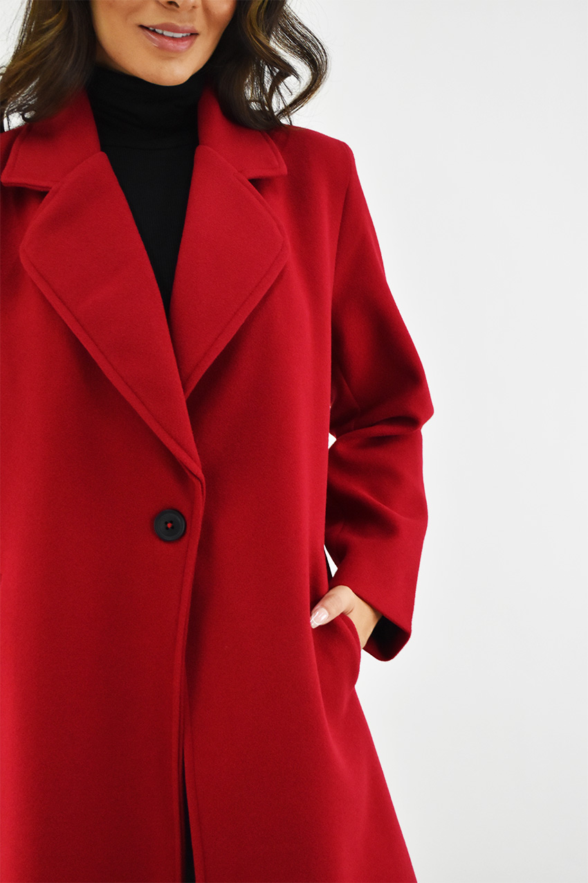 Abrigo largo Roman Fashion /Juvenil, 1680 (Rojo) 
