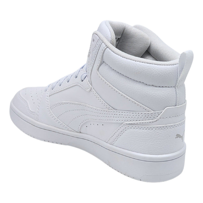 Tenis Puma Rebound V6 Mid Jr Blancos Juveniles 393831 05 