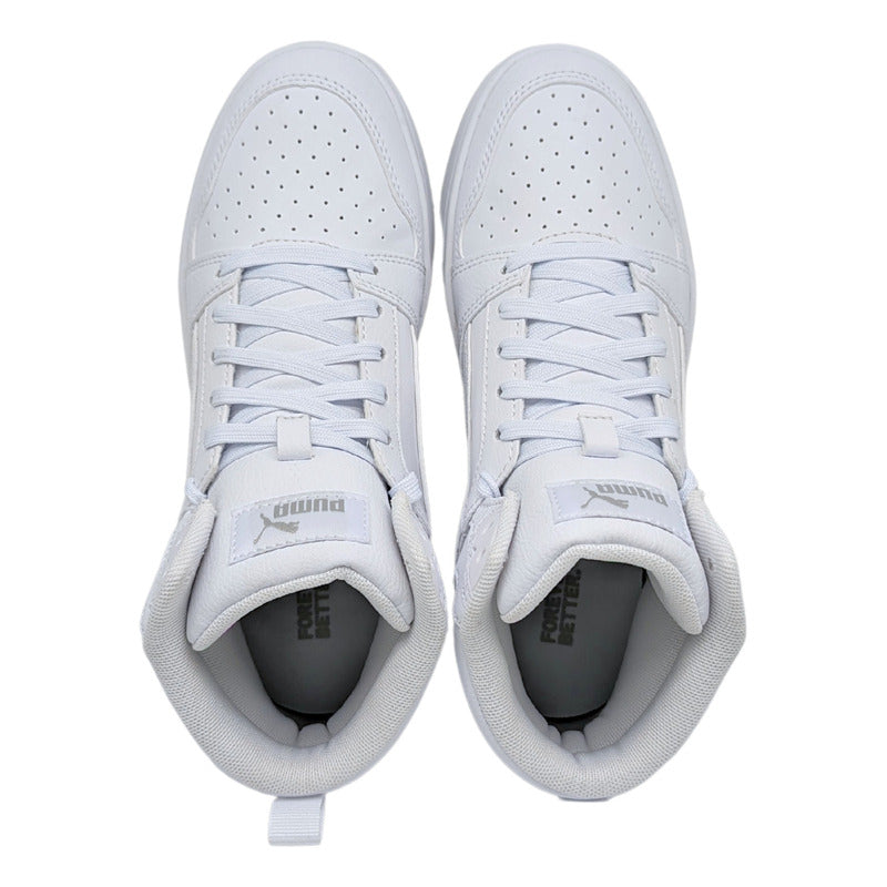 Tenis Puma Rebound V6 Mid Jr Blancos Juveniles 393831 05 