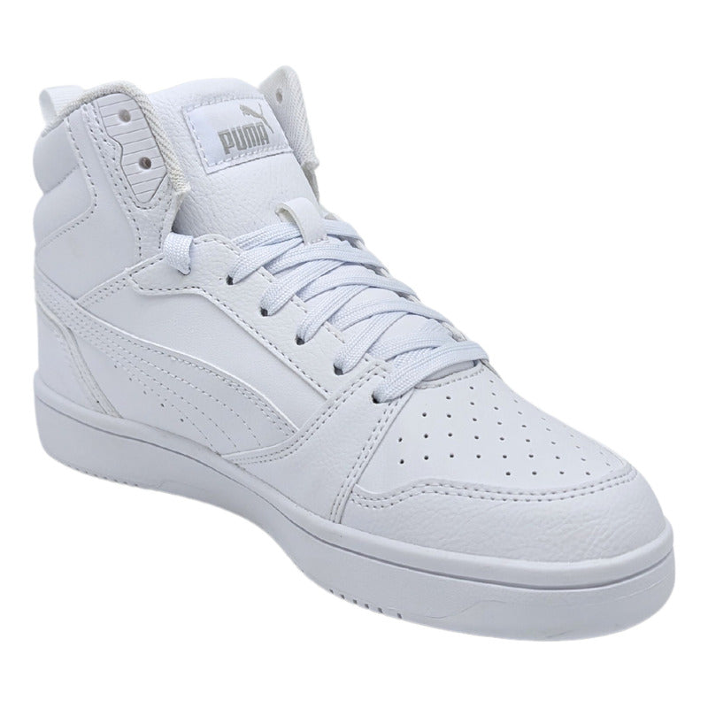 Tenis Puma Rebound V6 Mid Jr Blancos Juveniles 393831 05 