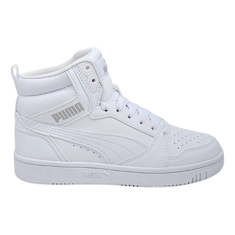 Tenis Puma Rebound V6 Mid Jr Blancos Juveniles 393831 05 
