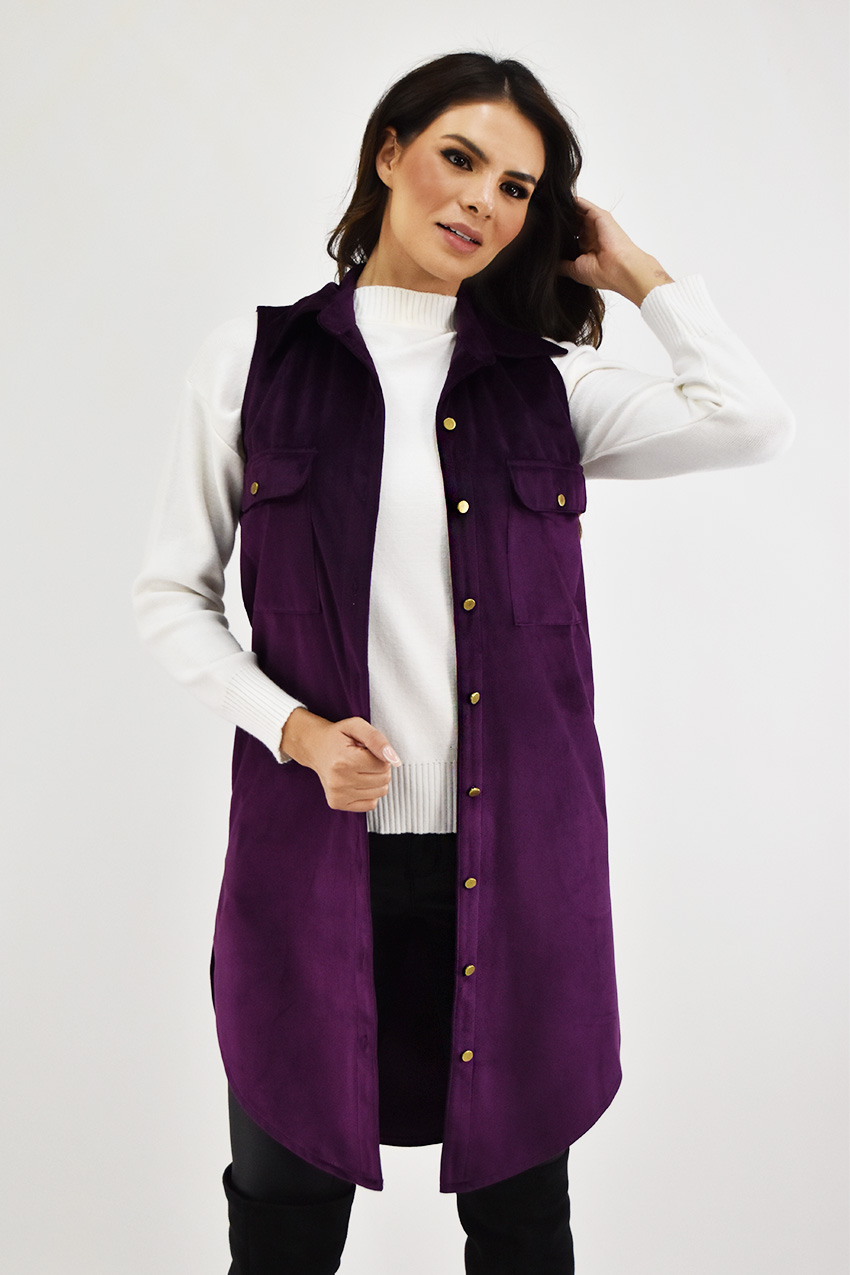 Chaleco de gamuza Roman Fashion /Juvenil, 1110 (Morado) 