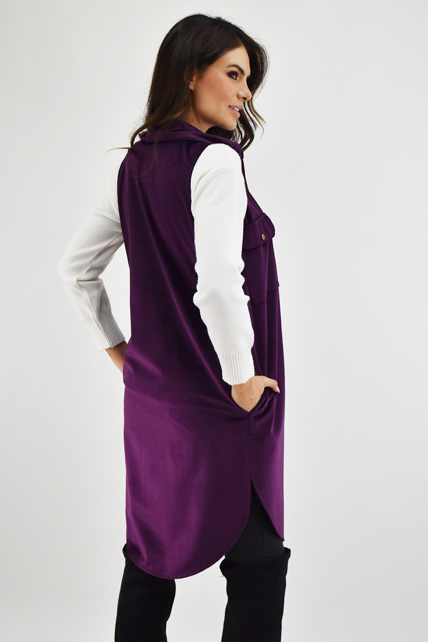 Chaleco de gamuza Roman Fashion /Juvenil, 1110 (Morado) 