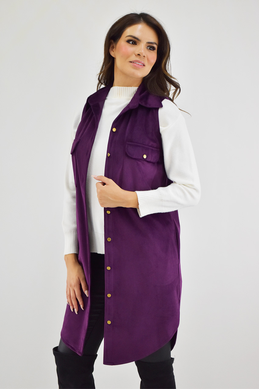 Chaleco de gamuza Roman Fashion /Juvenil, 1110 (Morado) 