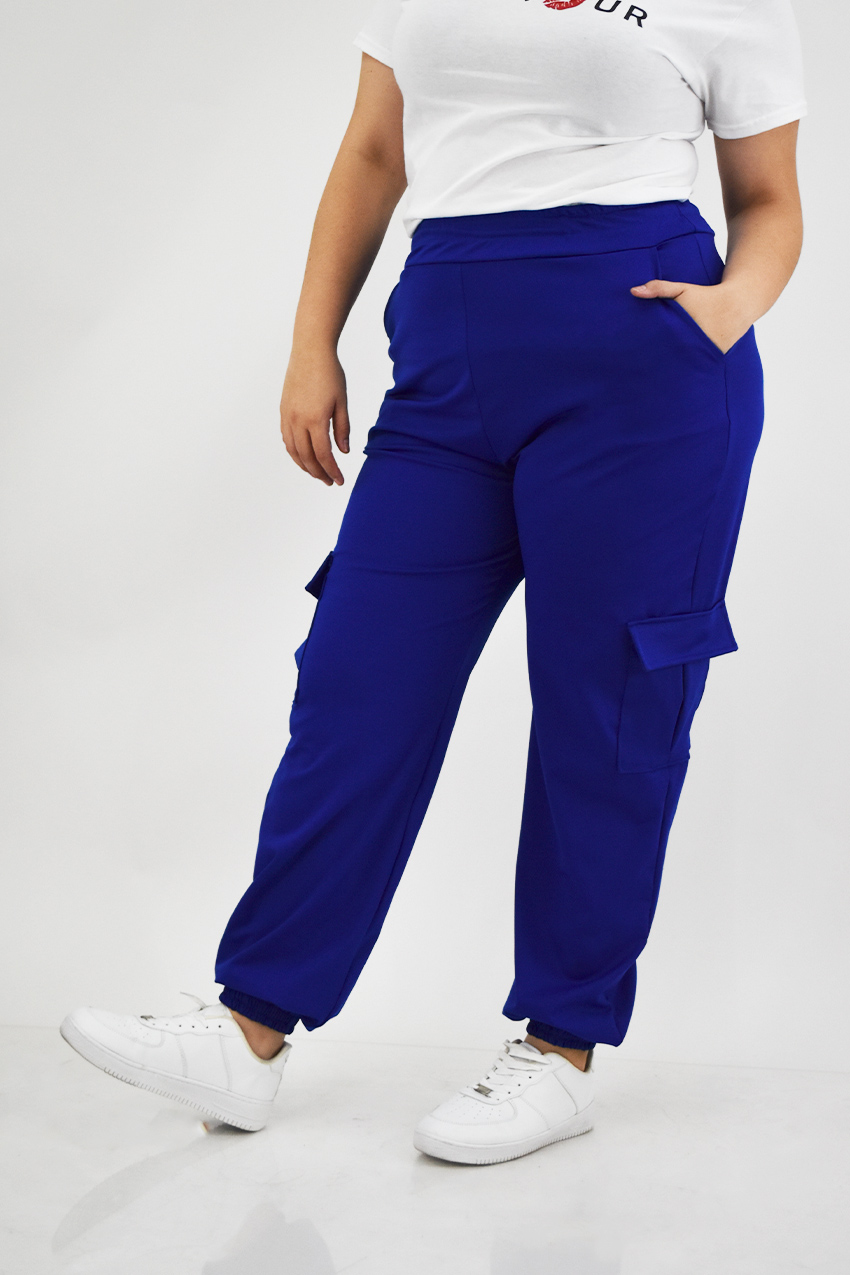 Jogger Azul Rey Mujer Pantalón Médico Dama Jogger Azul Rey