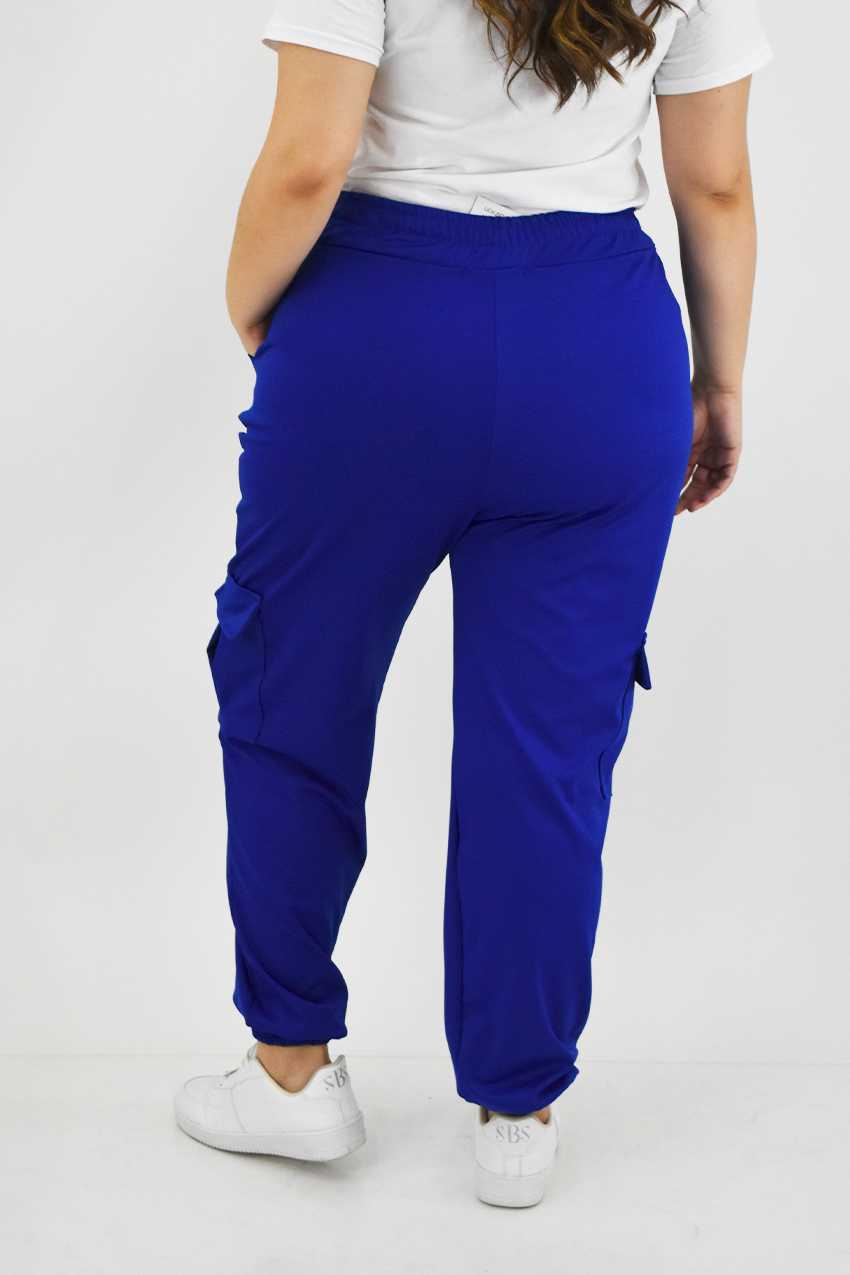Pantalon tipo jogger Roman Fashion /Tallas Extras, 7028 (Azul rey) 