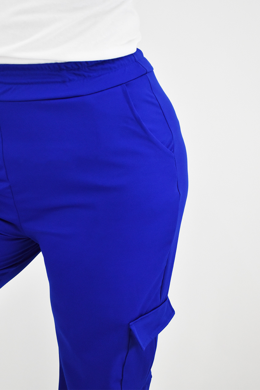 Pantalon tipo jogger Roman Fashion /Tallas Extras, 7028 (Azul rey) 